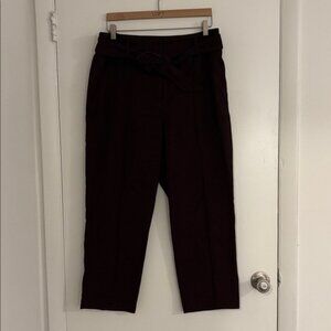 LOFT | Burgundy Ankle Pant | Size 12
